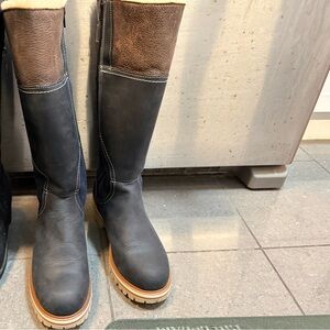 Women's Winter Boots - navi and Brown
